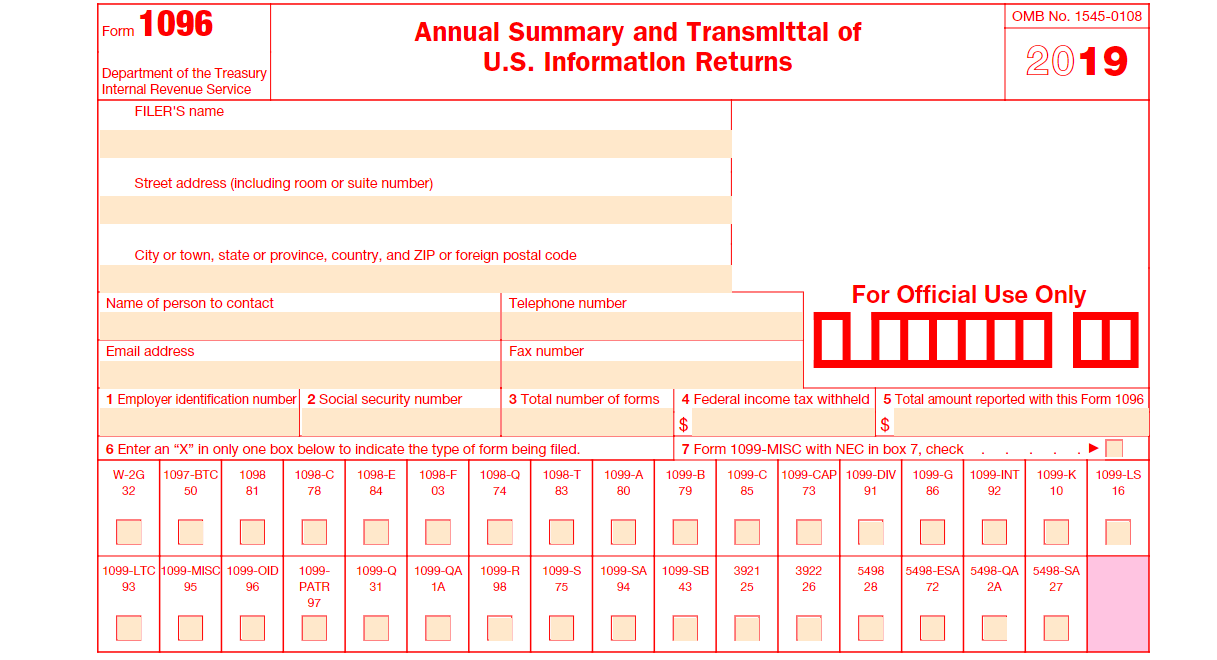 Fillable Form 1096 Edit, Sign & Download in PDF PDFRun