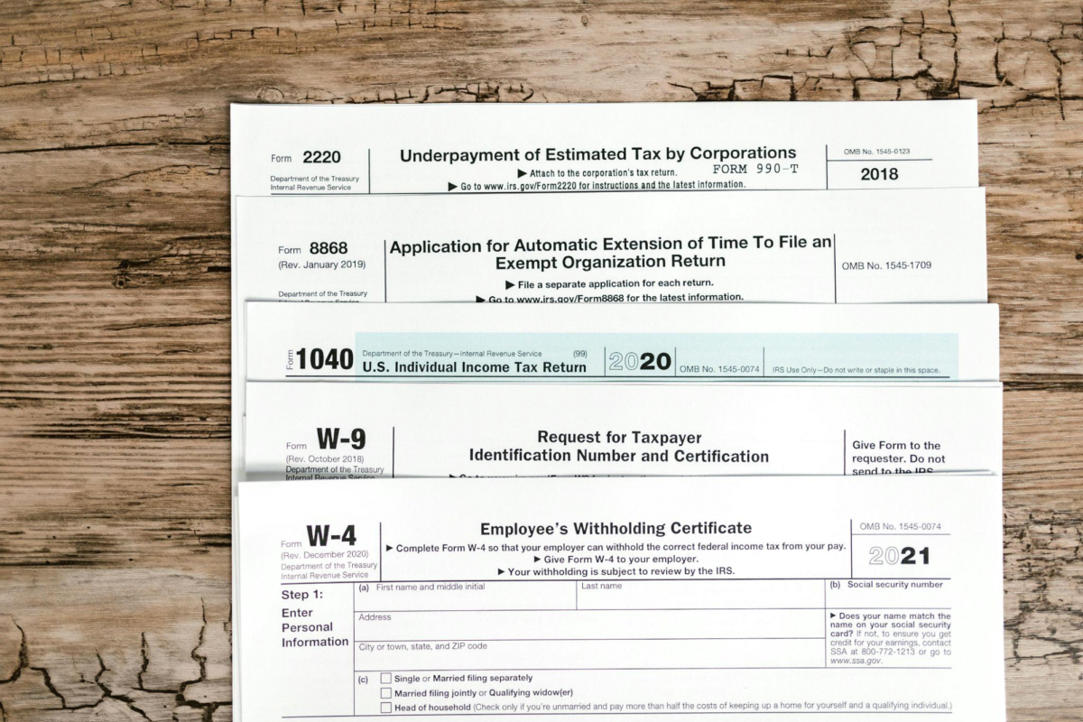 Organizing tax forms